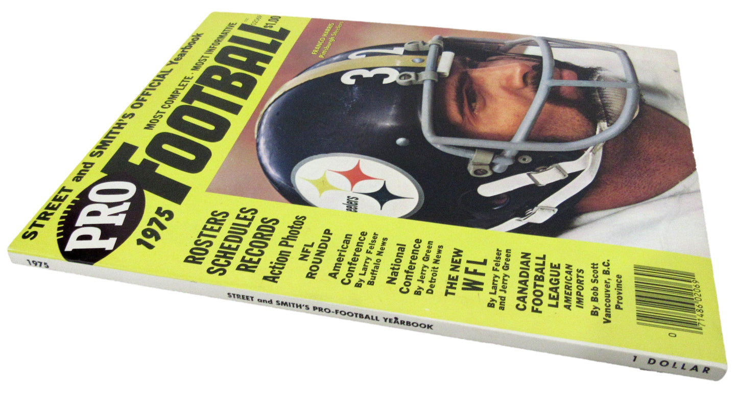 1975 Street and Smith's Pro Football Magazine Franco Harris Cover CLEAN 208274