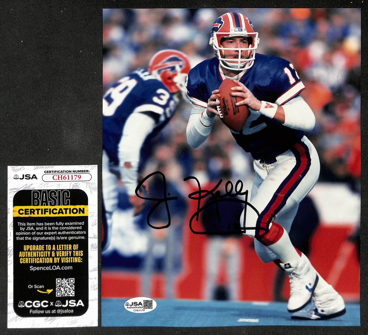 Jim Kelly HOF Signed/Autographed 8x10 Photo Buffalo Bills JSA 209870