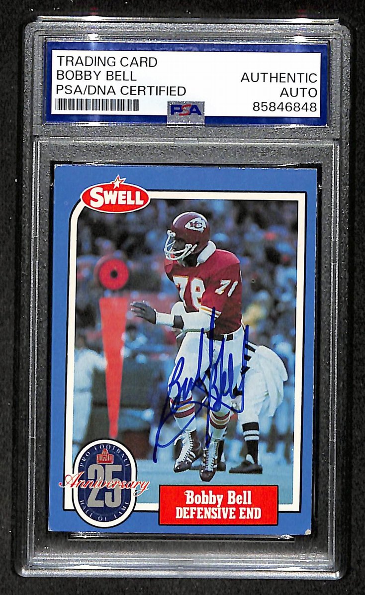 Bobby Bell HOF 1988 Swell Card Autographed/Signed Chiefs PSA/DNA 210590
