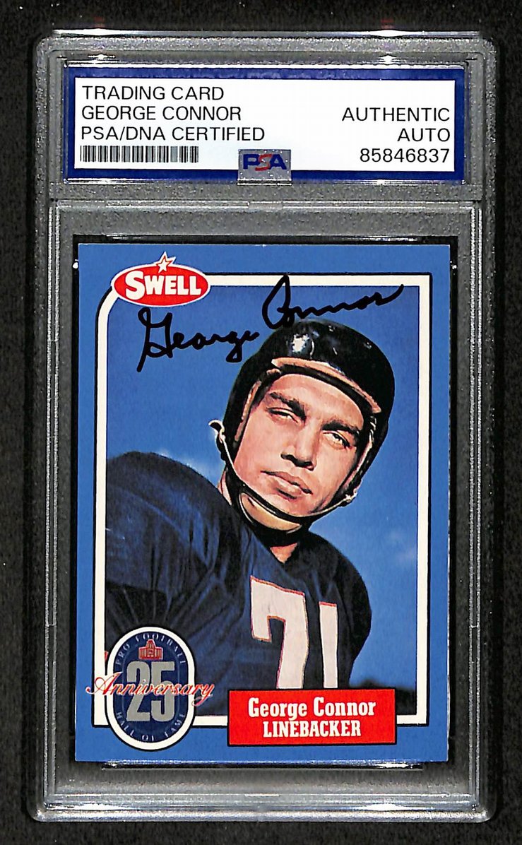 George Connor HOF 1988 Swell Card Autographed/Signed Bears PSA/DNA 210630
