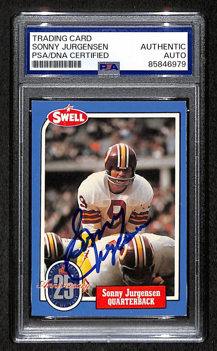 Sonny Jurgensen HOF 1988 Swell Card Autographed/Signed Redskins PSA/DNA 210646