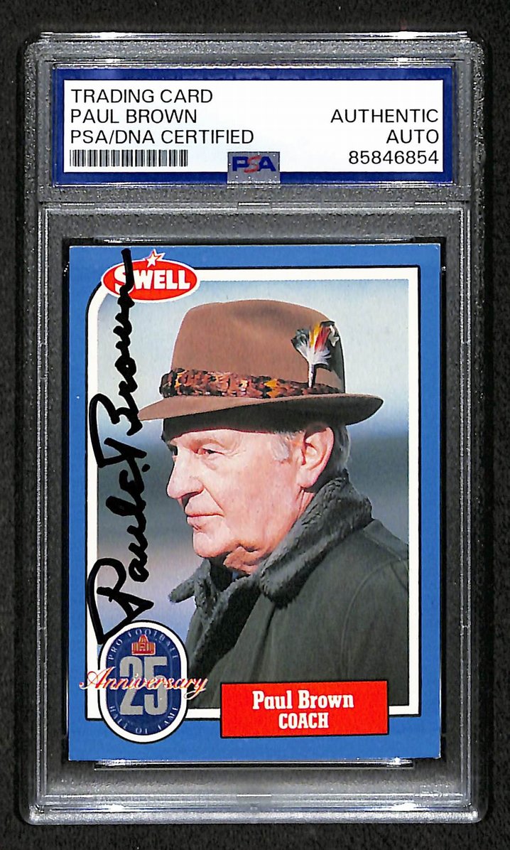 Paul Brown HOF 1988 Swell Card Autographed/Signed Browns PSA/DNA 210658