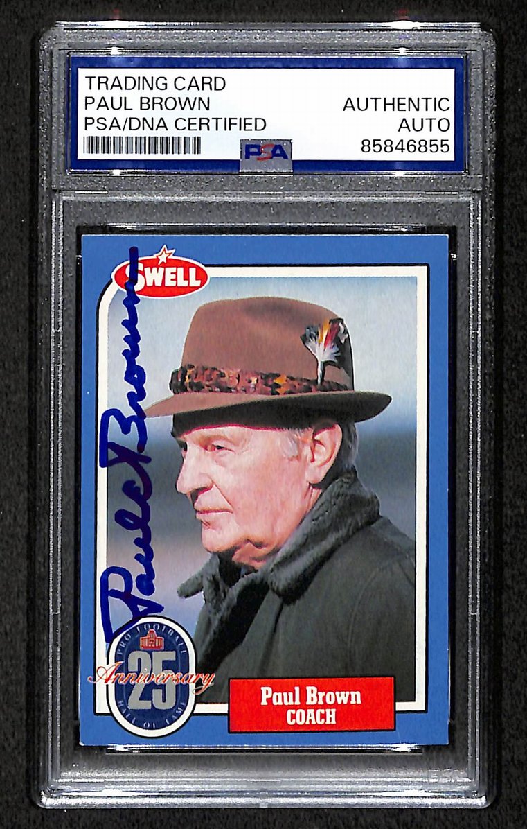 Paul Brown HOF 1988 Swell Card Autographed/Signed Browns PSA/DNA 210659
