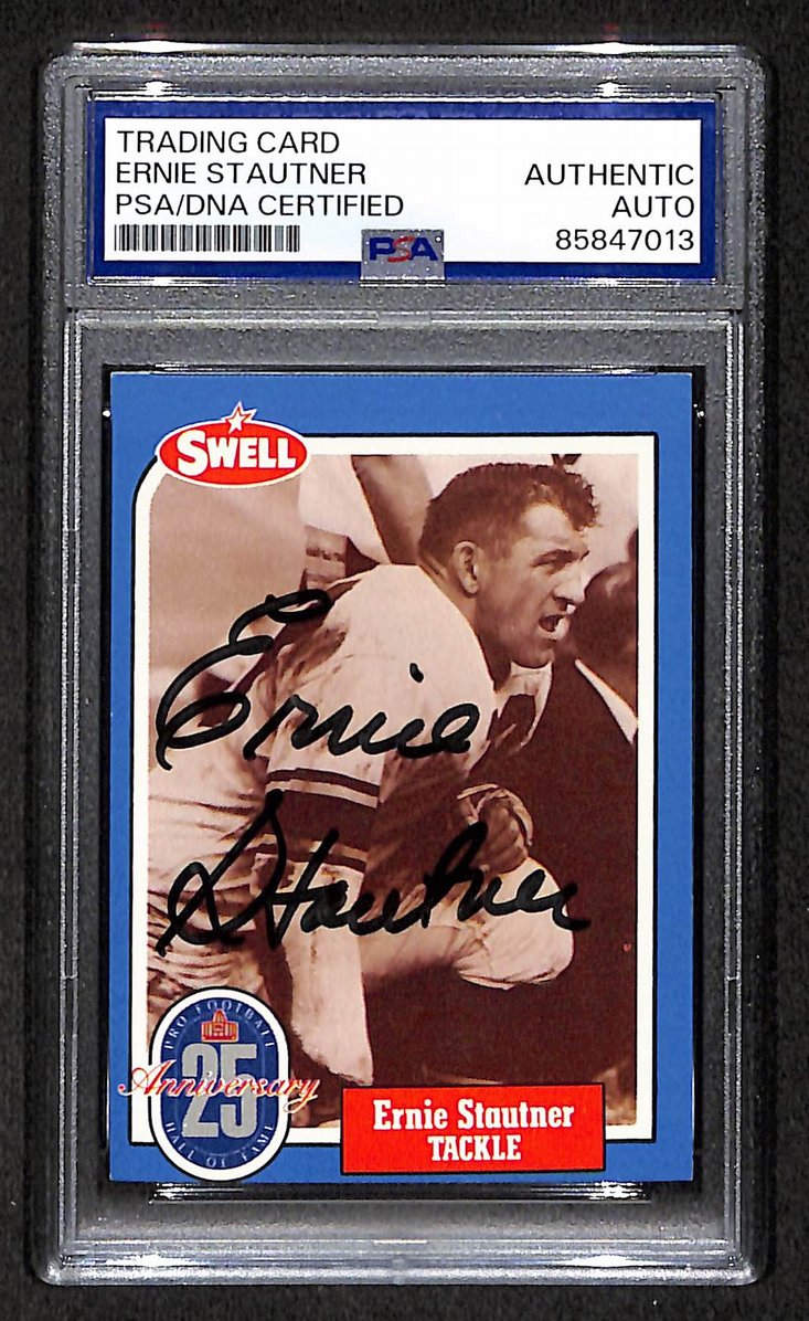 Ernie Stautner HOF 1988 Swell Card Autographed/Signed Steelers PSA/DNA 210675