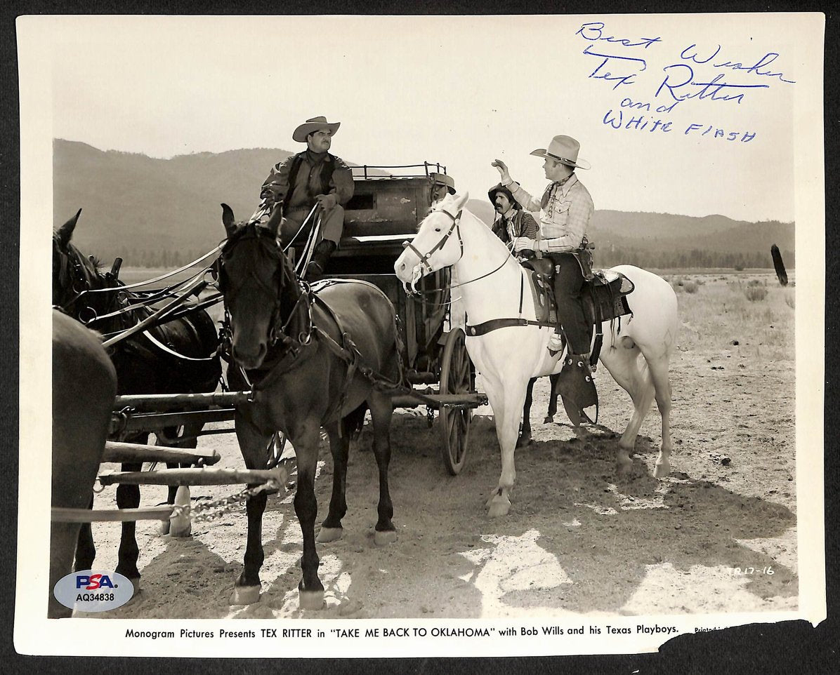 Tex Ritter Signed/Autographed B&W 8x10 Photo Actor PSA/DNA 210796
