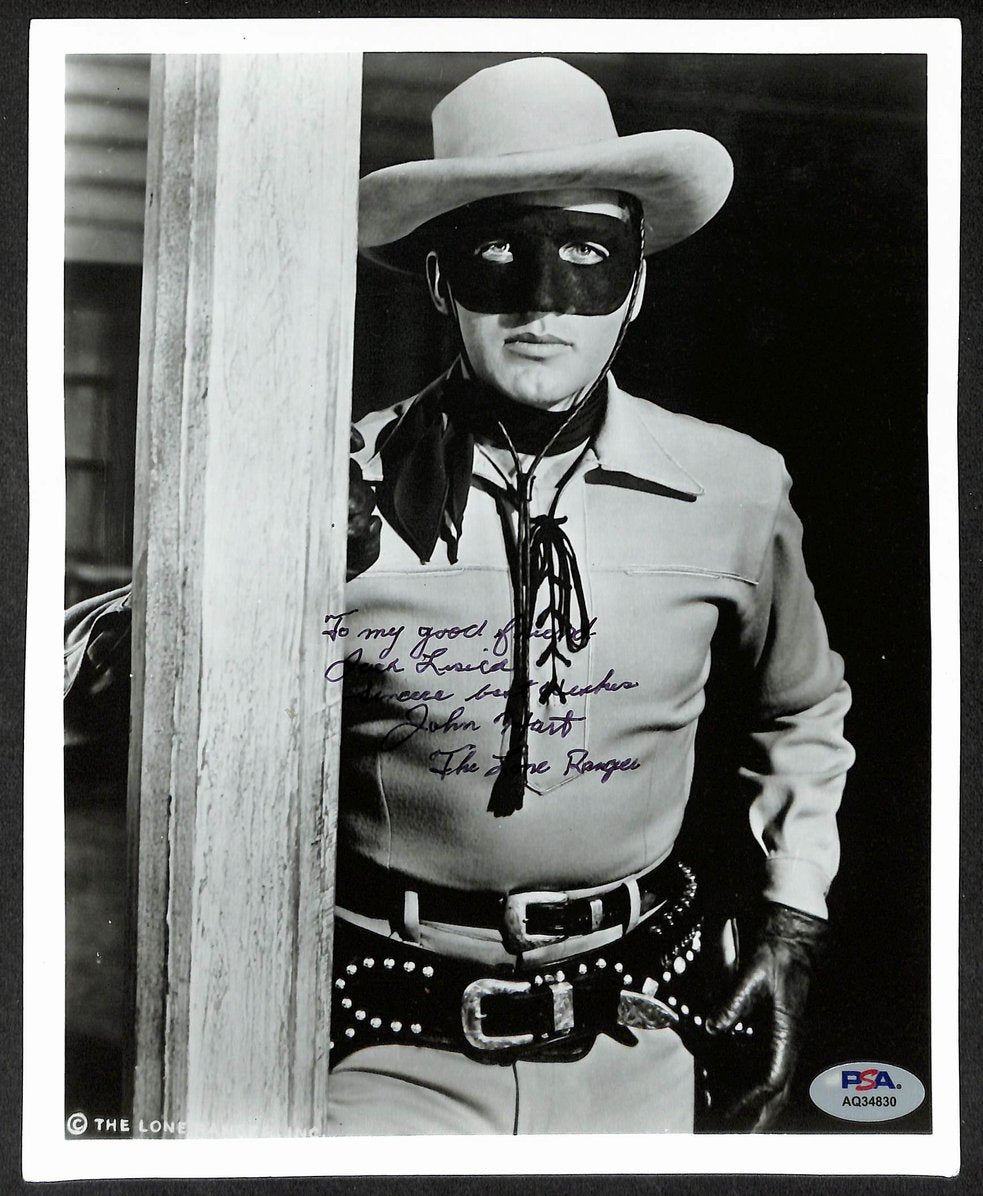 John Hart Signed/Autographed B&W 8x10 Photo The Lone Ranger PSA/DNA 210790