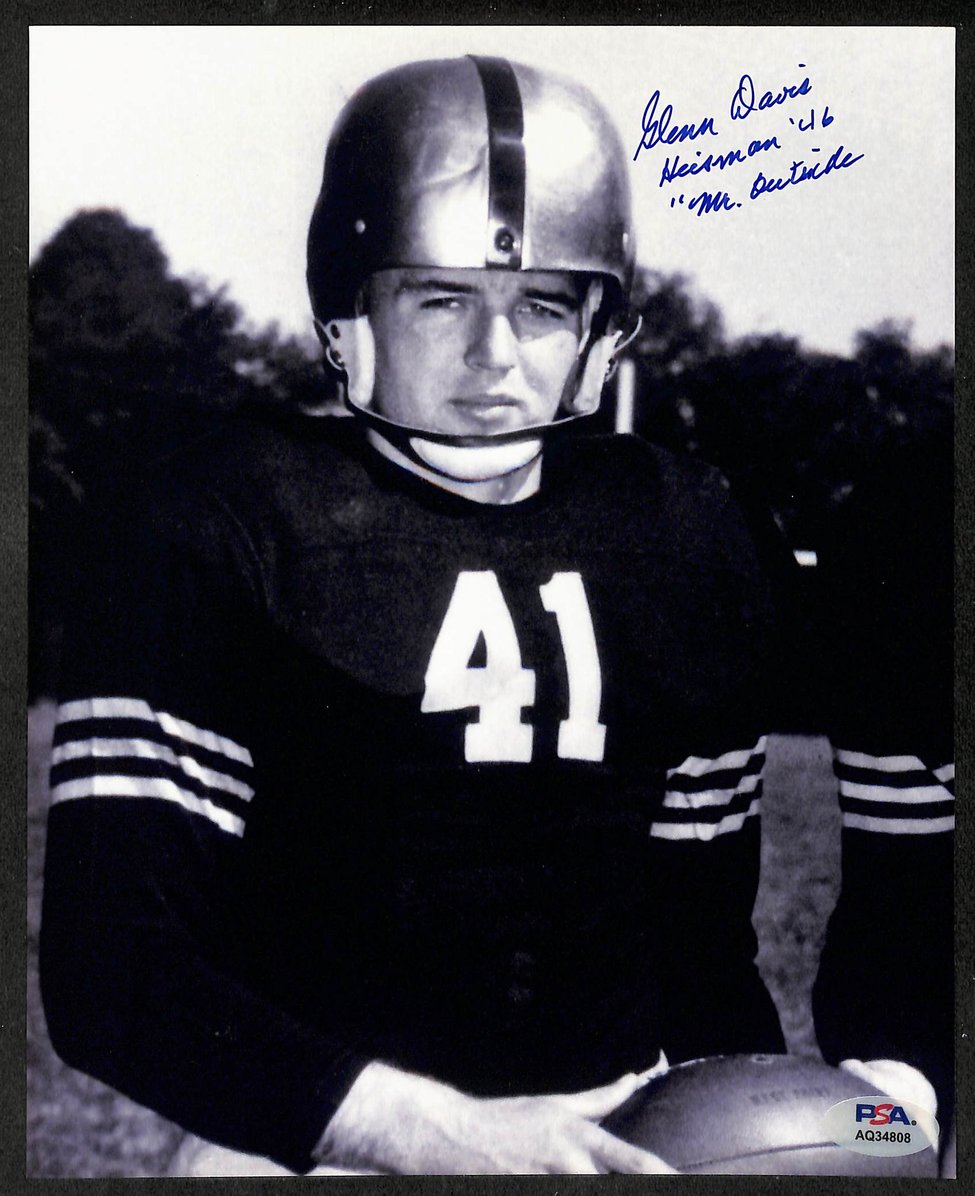 Glenn Davis Signed/Autographed 8x10 Photo ARMY Heisman Mr Outside PSA/DNA 210769