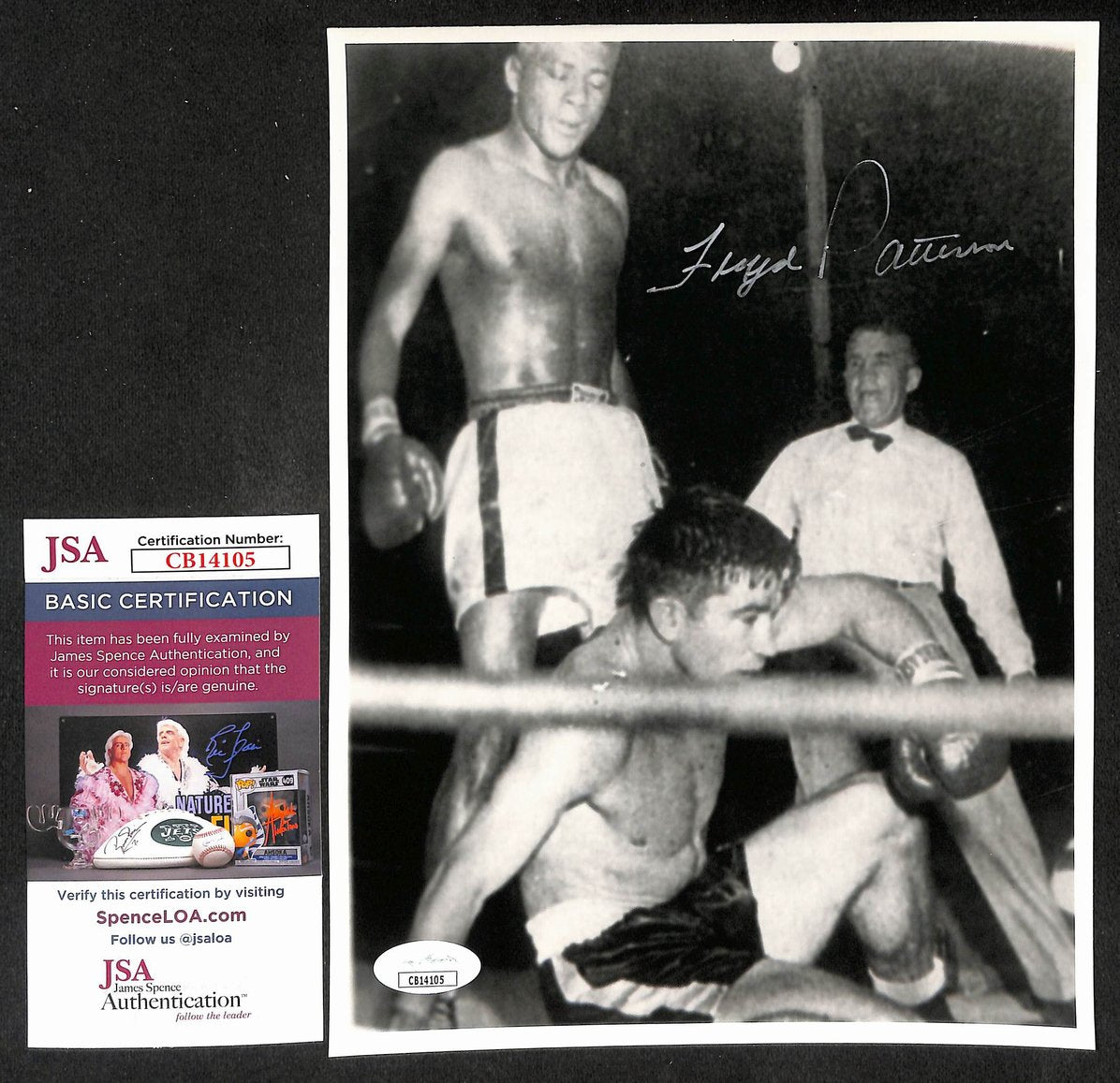 Floyd Patterson Signed/Autographed 7x9.5 Photo Boxing JSA 210558