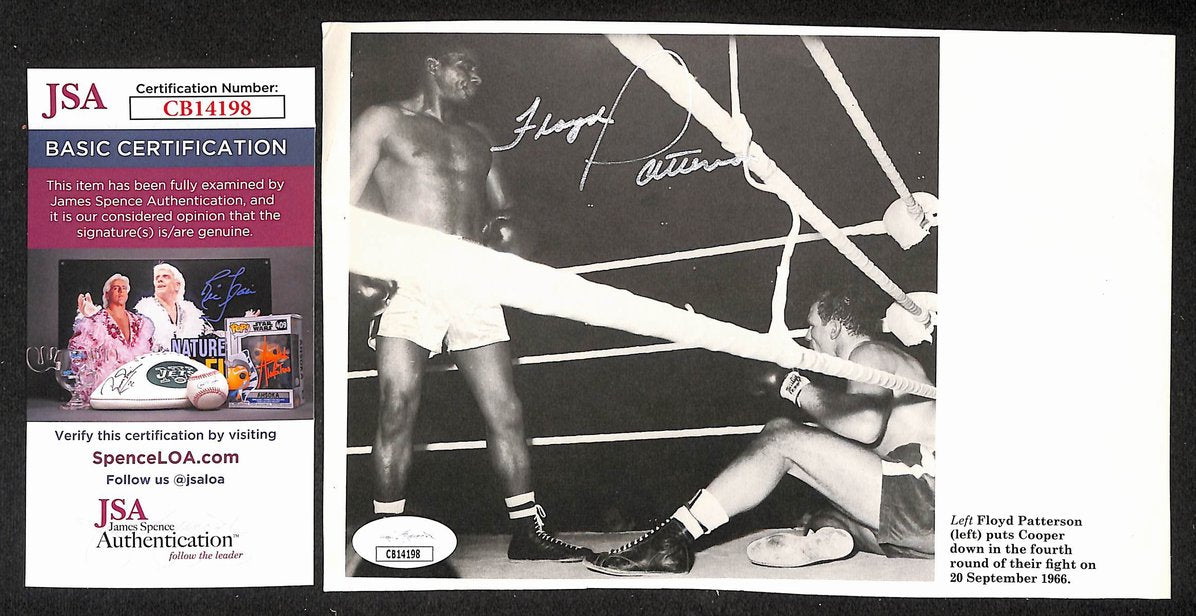 Floyd Patterson Signed/Autographed 5.5x8 Newspaper Clipping Boxing JSA 210568