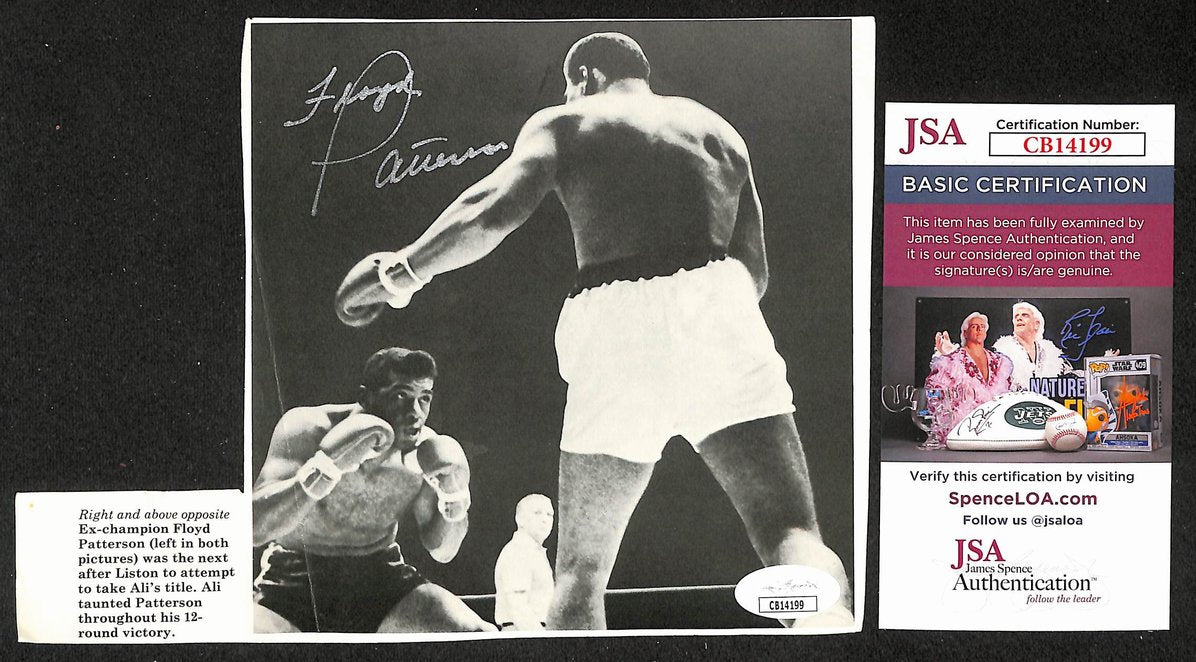 Floyd Patterson Signed/Autographed 6x6 Newspaper Clipping Boxing JSA 210574