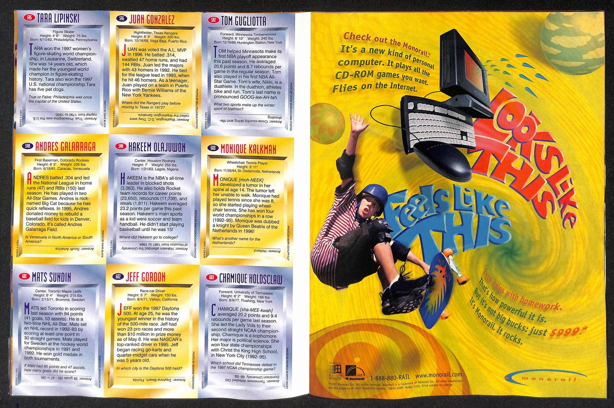 1997 Sports Illustrated for Kids Alex Rodriguez w/ Card Sheet Jeff Gordon 209038