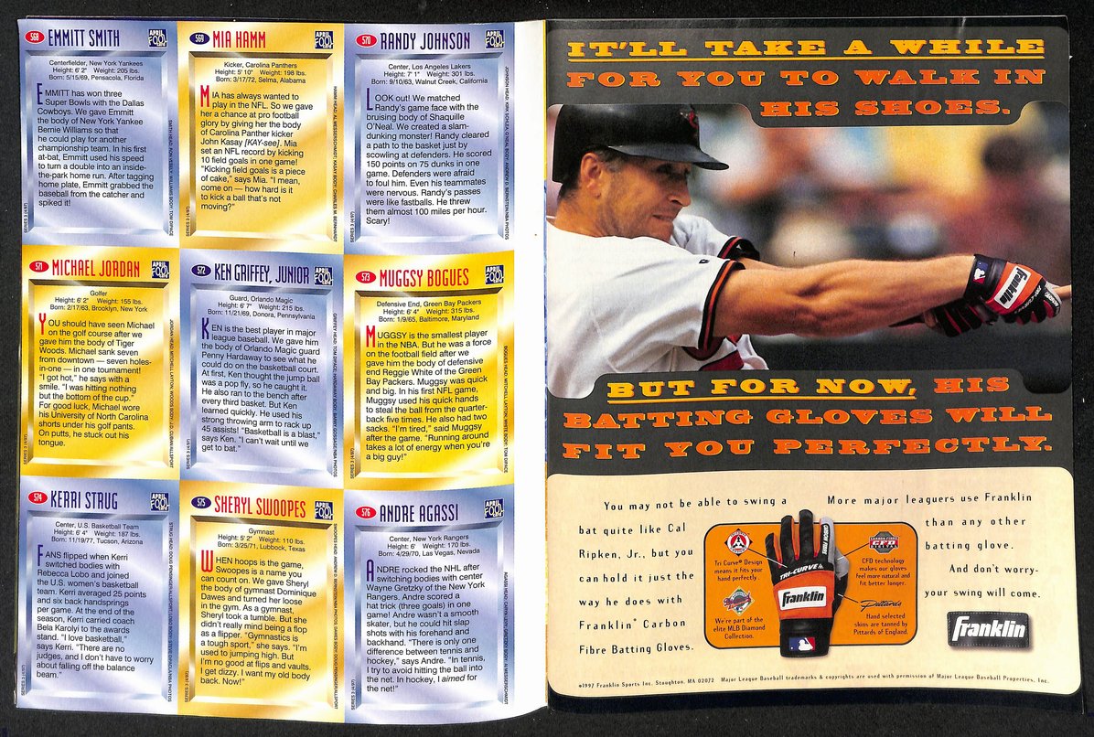1997 Sports Illustrated for Kids Jeter w/ Card Sheet Jordan Griffey Jr 209047