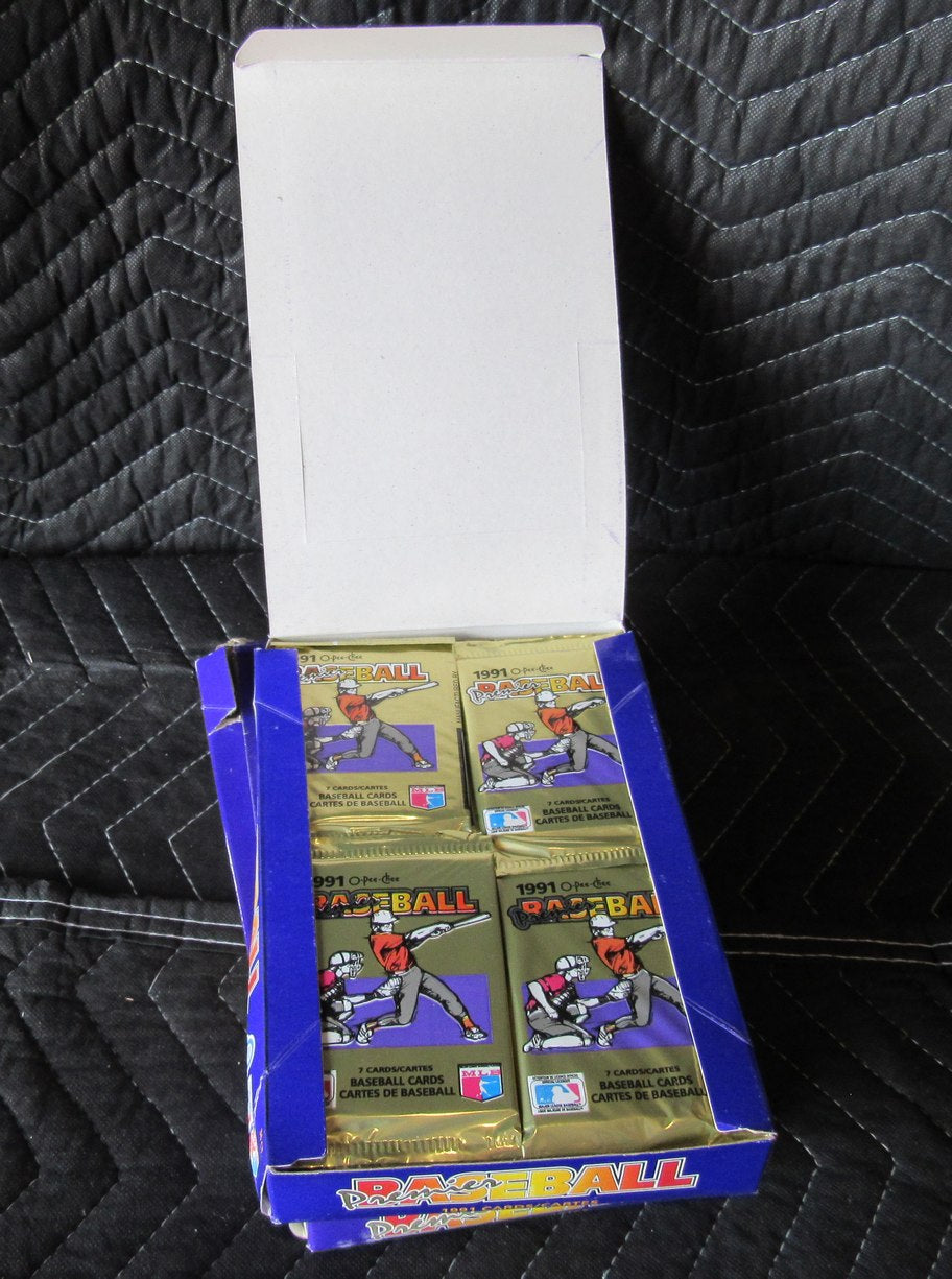 Lot of (3) 1991 O-Pee-Chee OPC Premier Baseball Wax Boxes - Griffey Jr RBX128