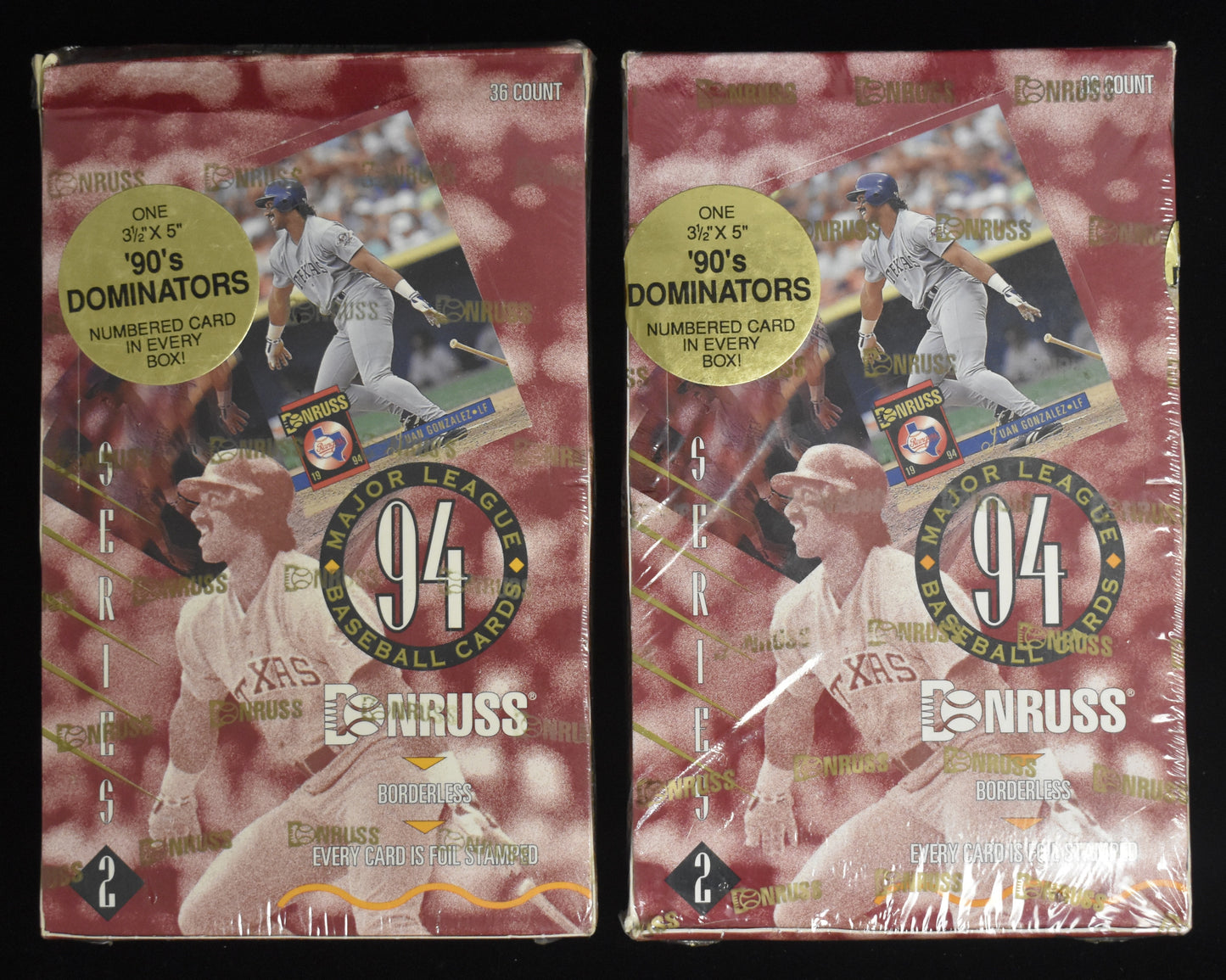 Lot of (2) Factory Sealed 1994 Donruss Baseball Series 2 Boxes RBX03
