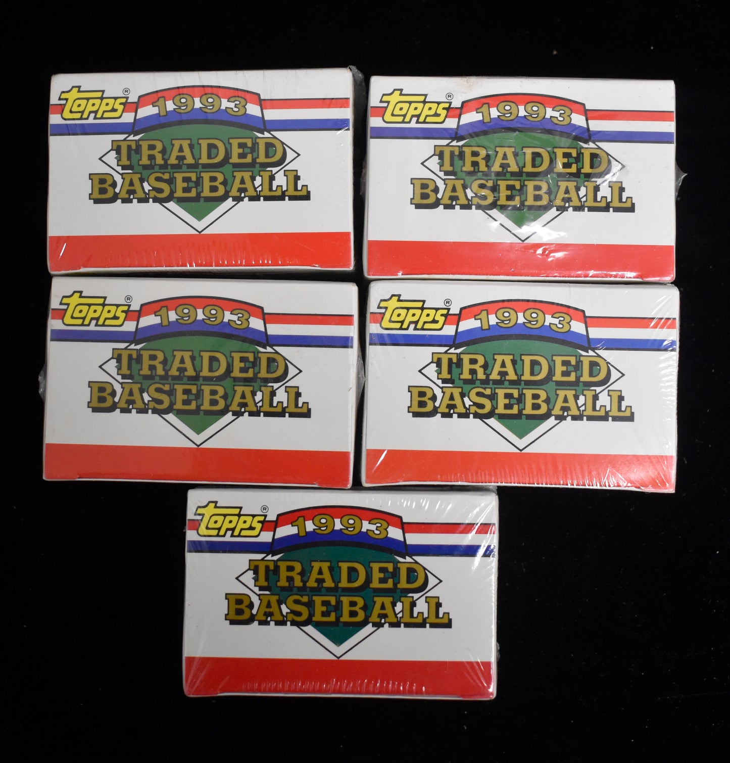 Lot of (5) 1993 Topps Traded Baseball Factory Sealed Sets - Piazza RC RBX49