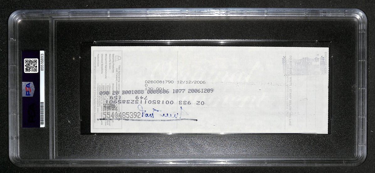 Willie Mays HOF Signed/Auto 2006 Bank Check PSA/DNA MINT 9 211170