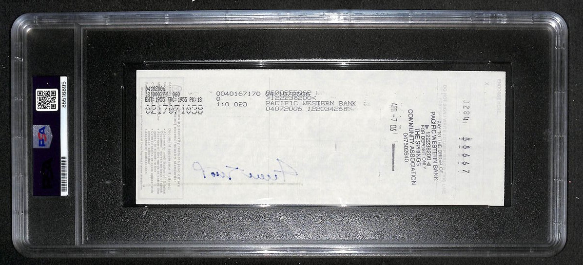 Willie Mays HOF Signed/Auto 2006 Bank Check PSA/DNA MINT 9 211171