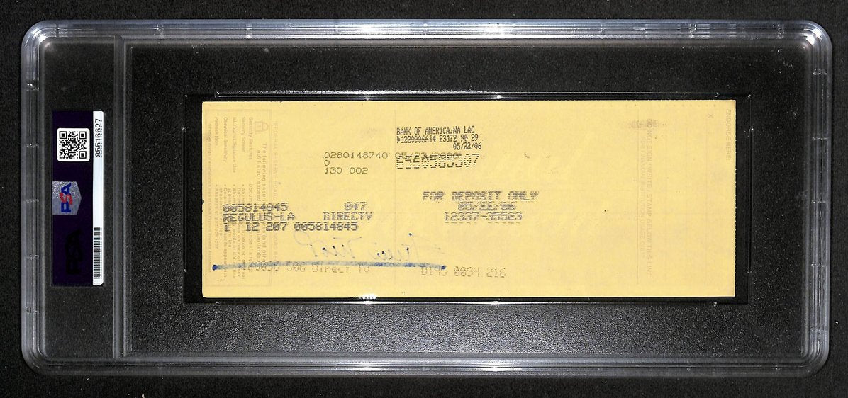 Willie Mays HOF Signed/Auto 2006 Bank Check PSA/DNA GEM MT 10 211195