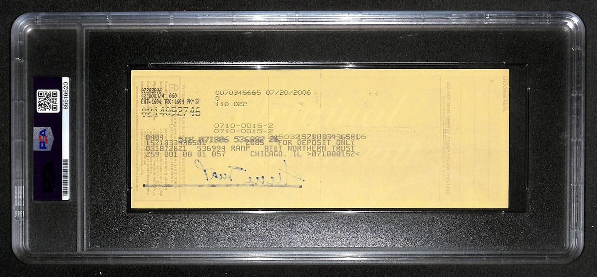 Willie Mays HOF Signed/Auto 2006 Bank Check PSA/DNA GEM MT 10 211196
