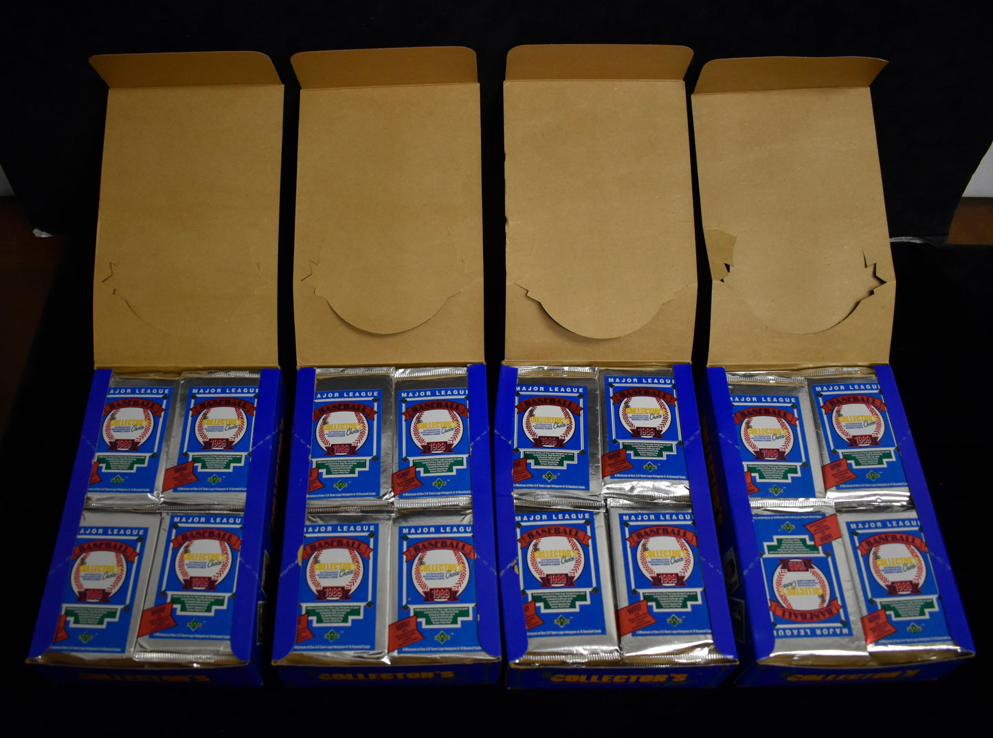 Lot of (4) 1989 Upper Deck - Low Series Wax Boxes - Griffey Jr RC - CLEAN RBX69