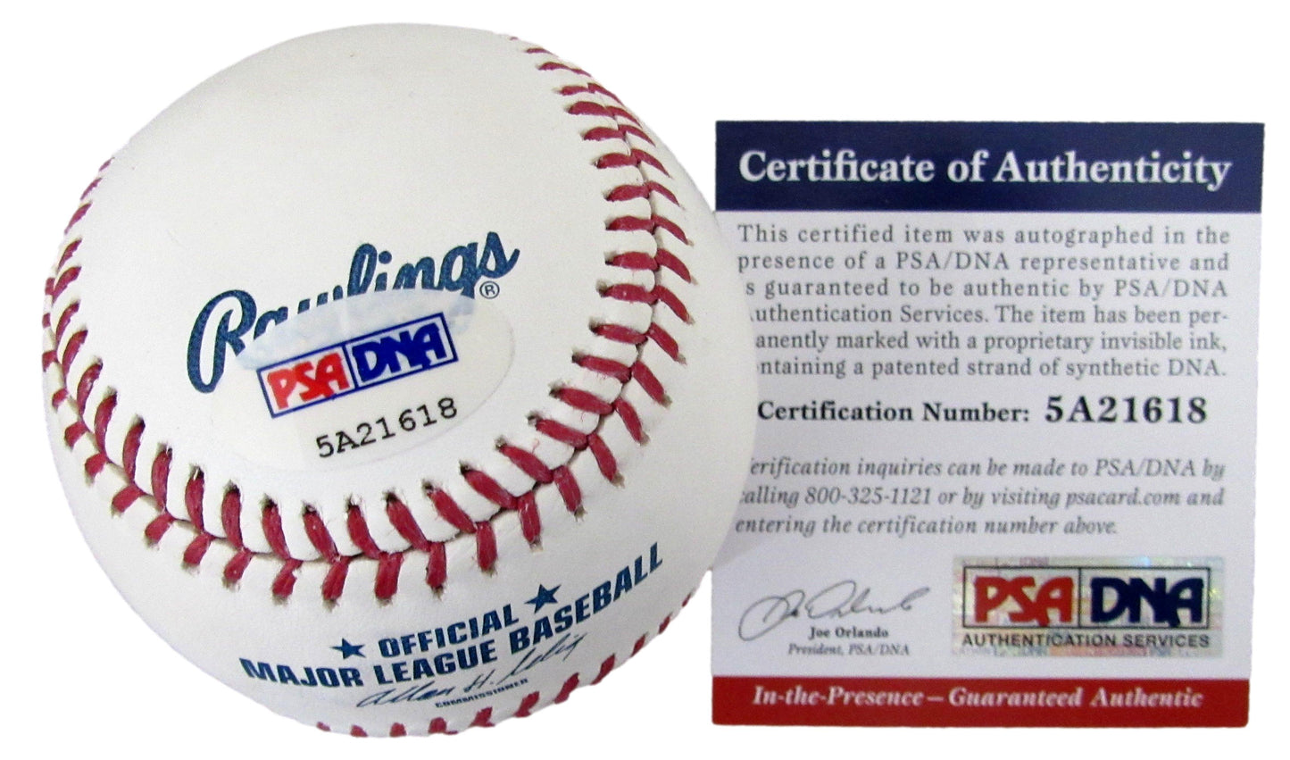 Max Scherzer Signed/Auto OML Baseball Washington Nationals PSA/DNA 210205