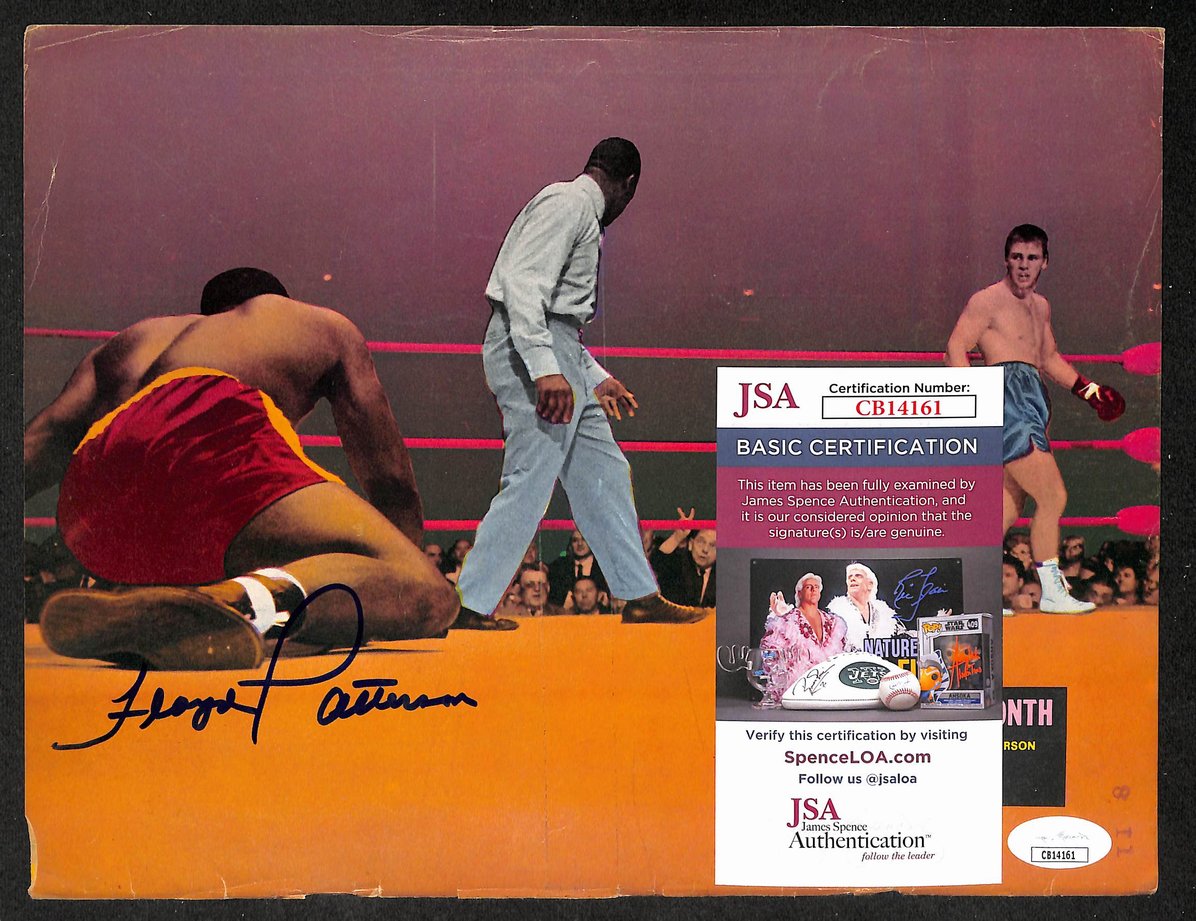 Floyd Patterson Signed/Autographed Color Magazine Page Boxing JSA 210718