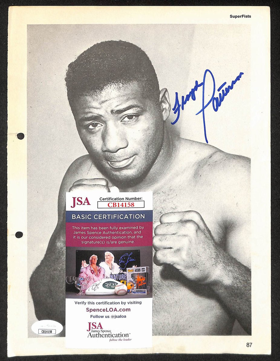 Floyd Patterson Signed/Autographed B&W Magazine Page Boxing JSA 210721