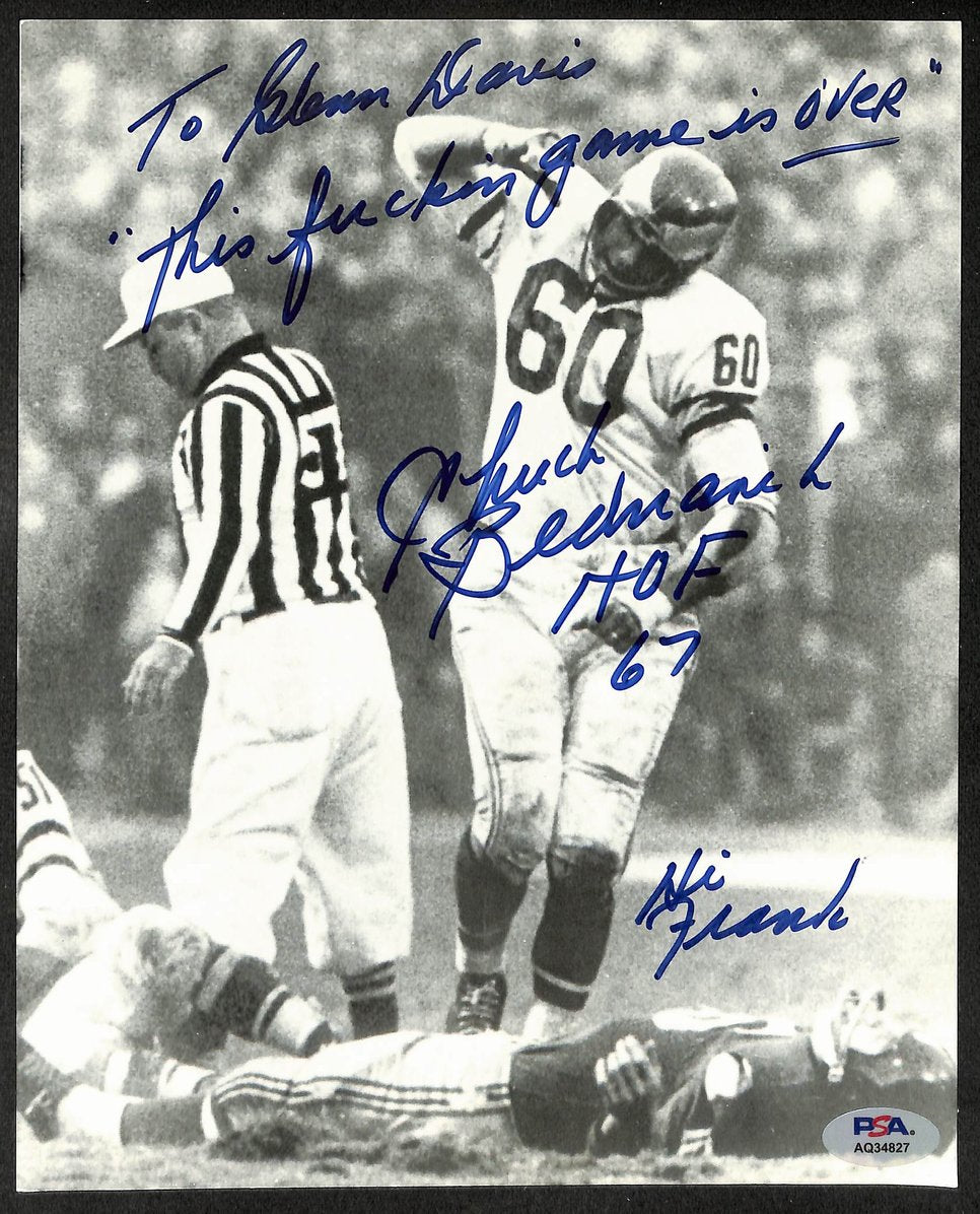 Chuck Bednarik HOF Signed/Autographed w/ Game Over Insc 8x10 Photo PSA/DNA 10787