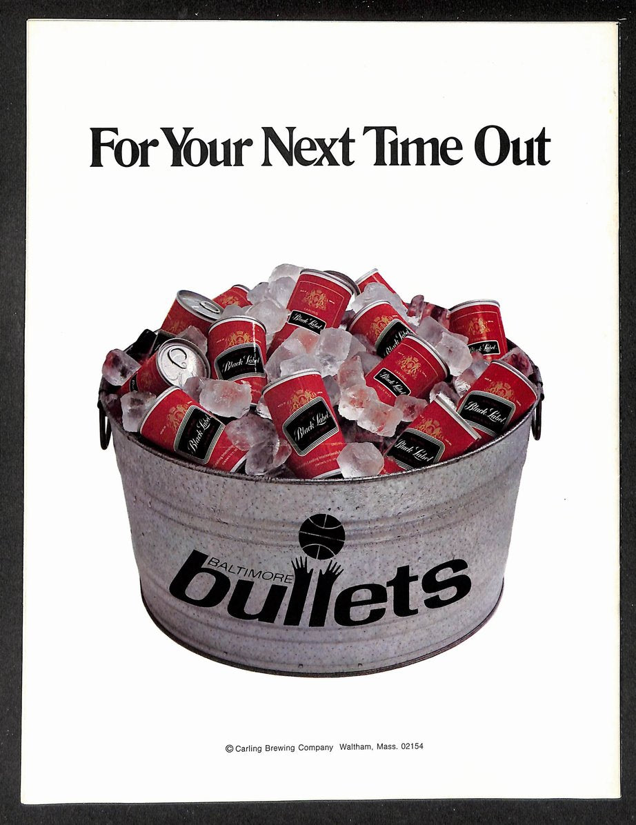 1972-73 Baltimore Bullets vs Cleveland Cavaliers 11/4/72 NBA Program 210909