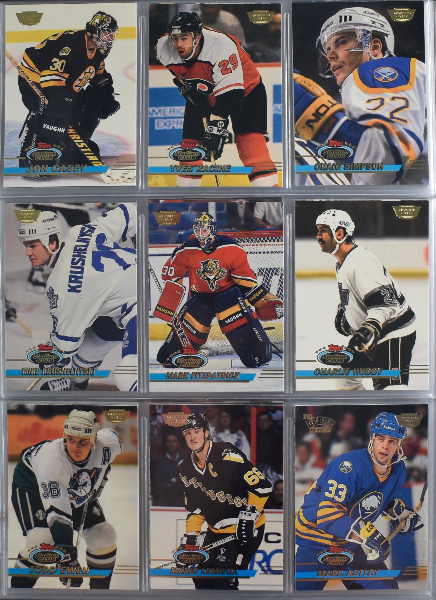 1993-94 Stadium Club Hockey Members Only Complete Set (500) Inserts (58) 211289