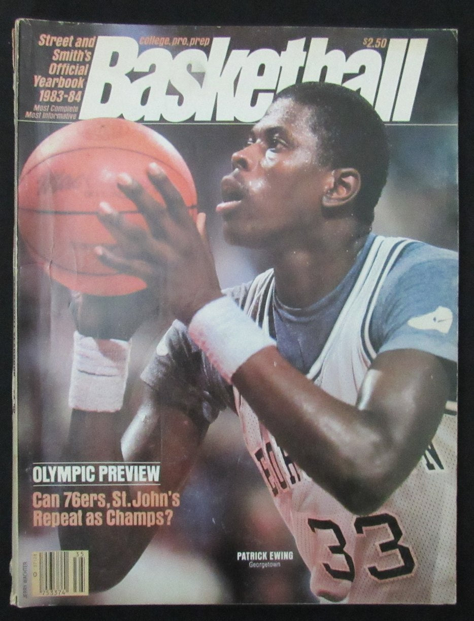 1985-84 Street and Smiths College Pro Basketball Yearbook Ewing Cover 199995
