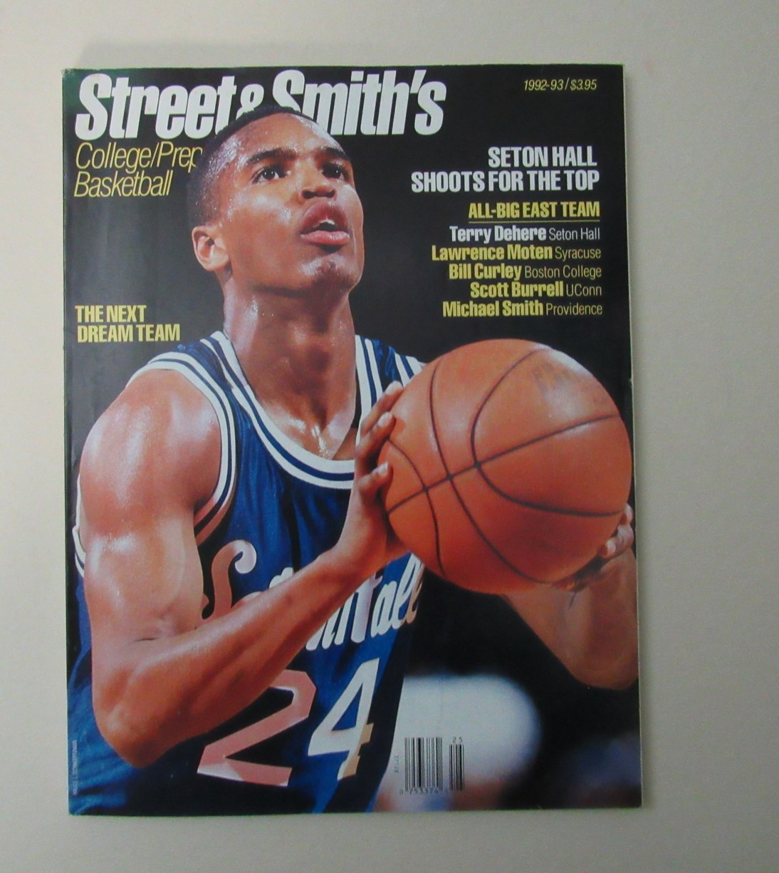 1992-93 Street and Smiths College Prep Basketball Yearbook Dehere Cover 200000