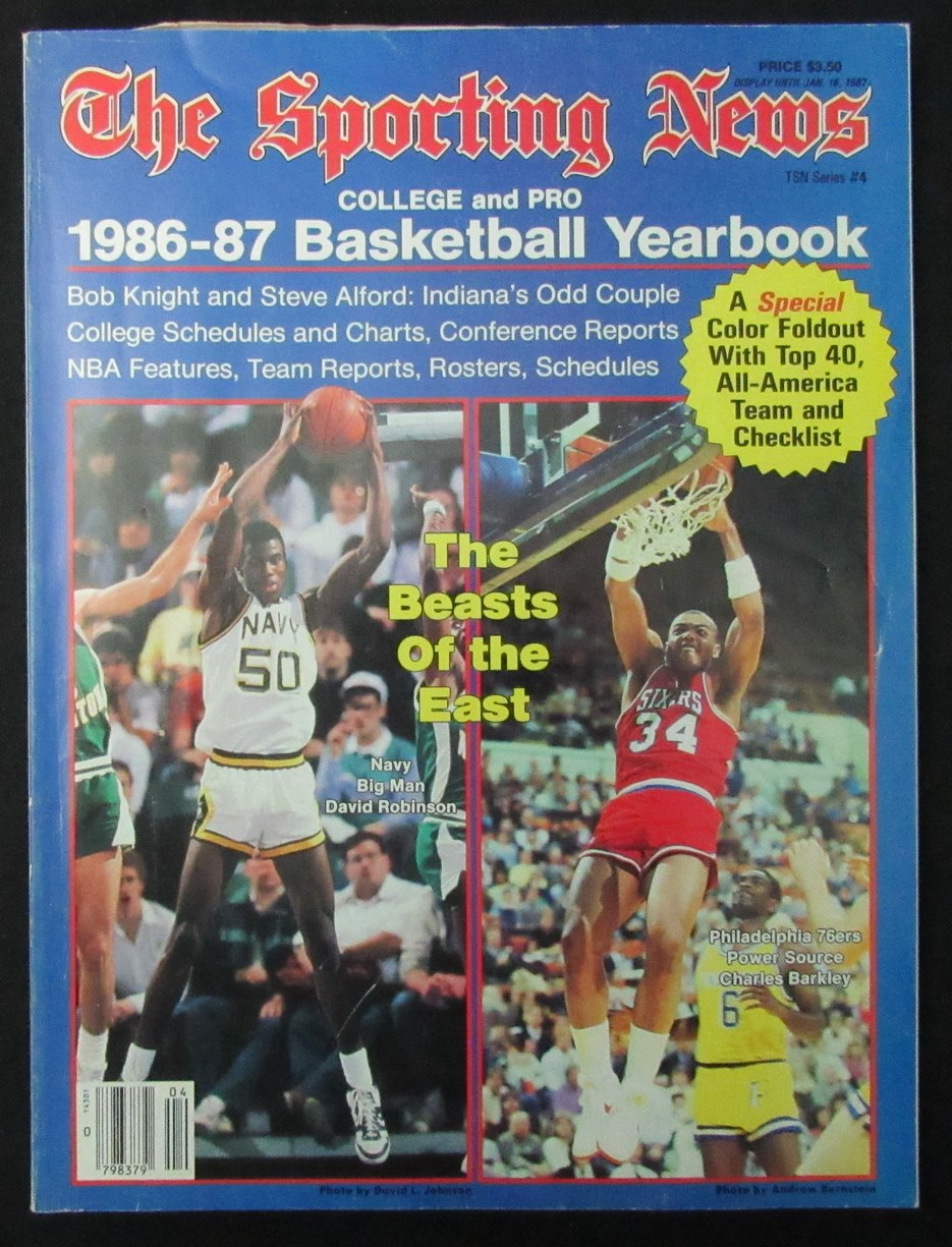 1986-87 Sporting News College Pro Basketball Yearbook Barkley Cover 200004