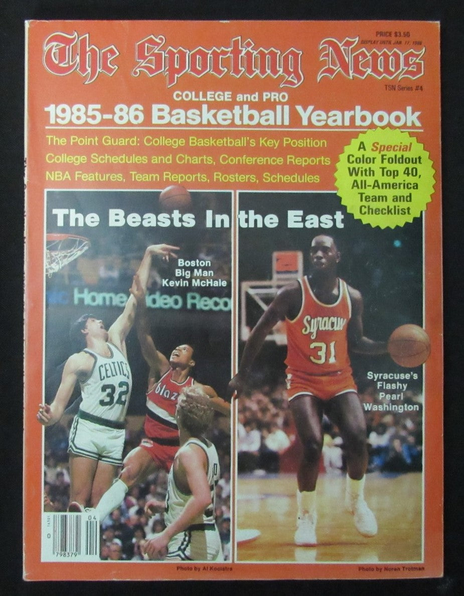 1985-86 Sporting News College Pro Basketball Yearbook McHale Cover 200006