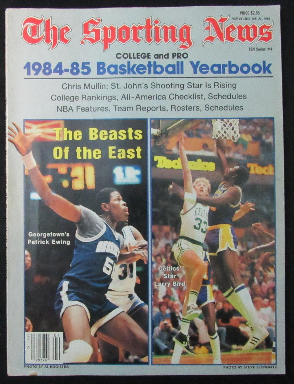 1984-85 Sporting News College Pro Basketball Yearbook Ewing Cover 200008