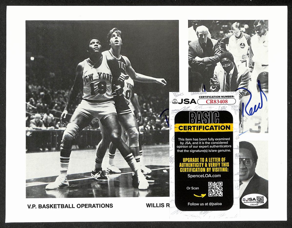Willis Reed HOF Autographed/Signed 8x10 Photo Knicks JSA BA211709