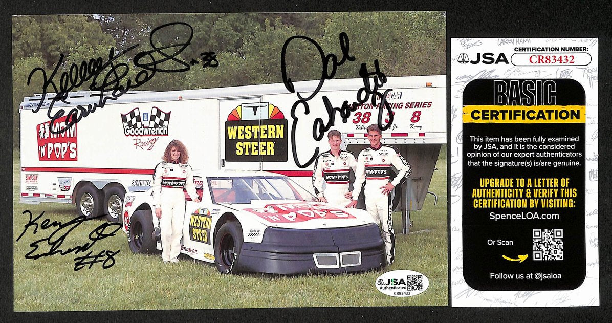 Dale Kerry & Kelly Earnhardt Autographed/Signed 5x8 Photo NASCAR JSA BA211720