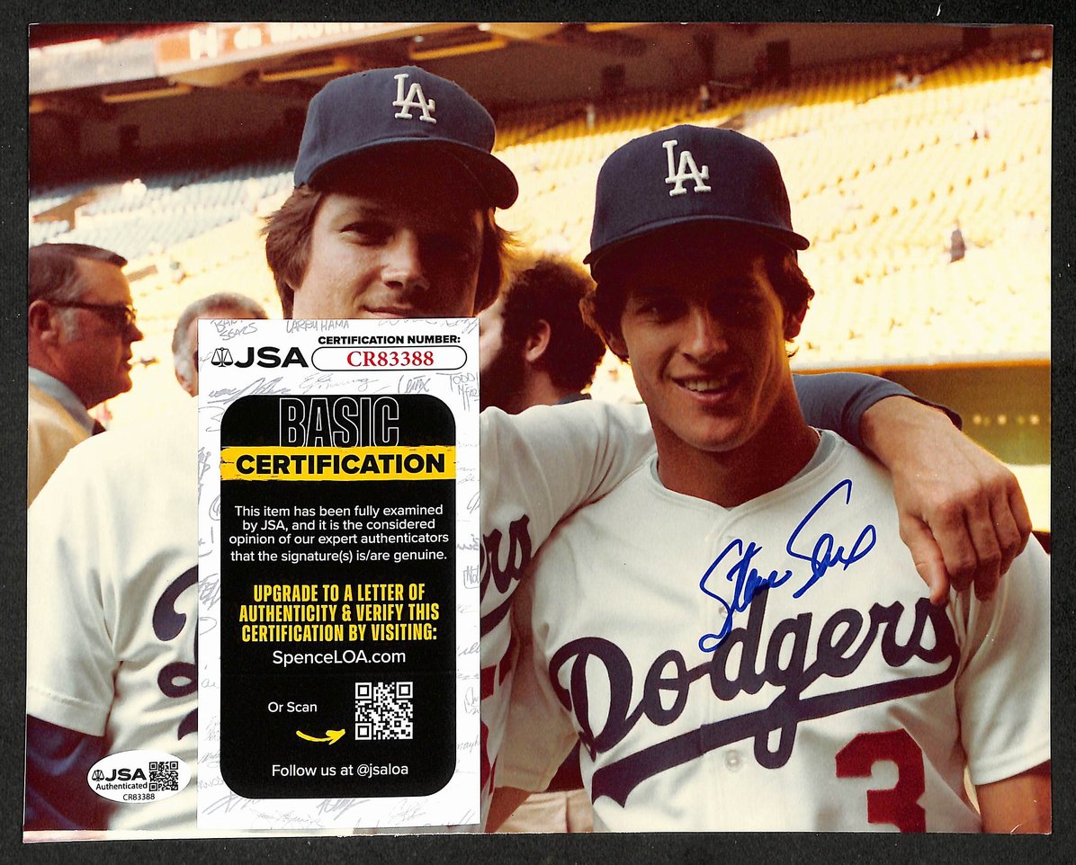 Steve Howe & Steve Sax Autographed/Signed 8x10 Photo Dodgers JSA BA211728