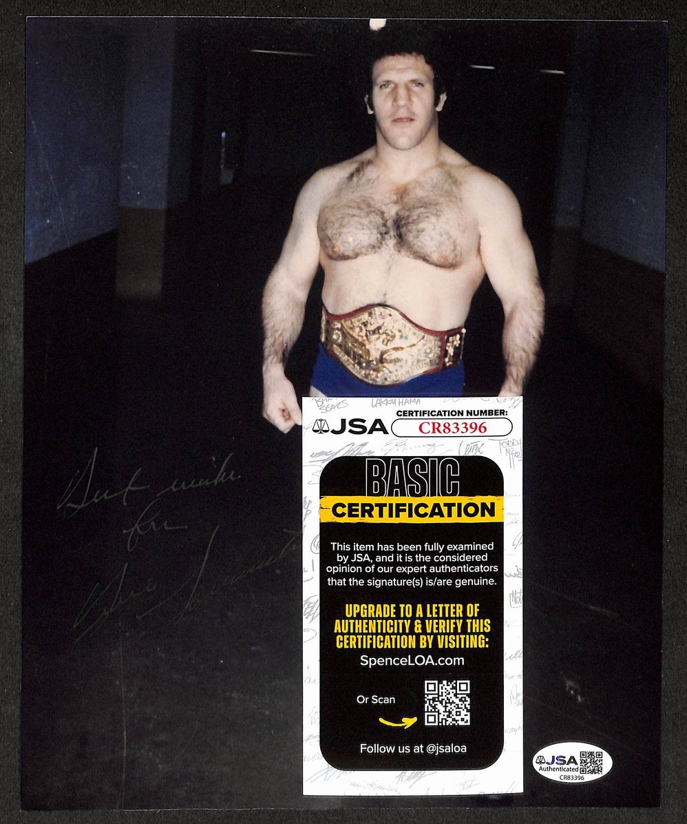 Bruno Sammartino Autographed/Signed 8x10 Photo WWF HOF JSA 211734