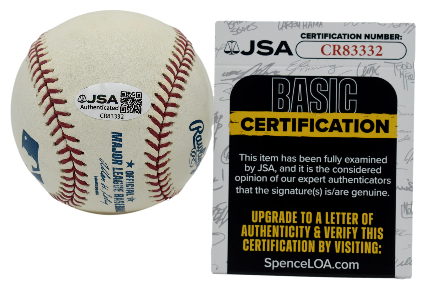Yogi Berra HOF Autographed/Signed Rawlings OML Baseball Yankees JSA 211829