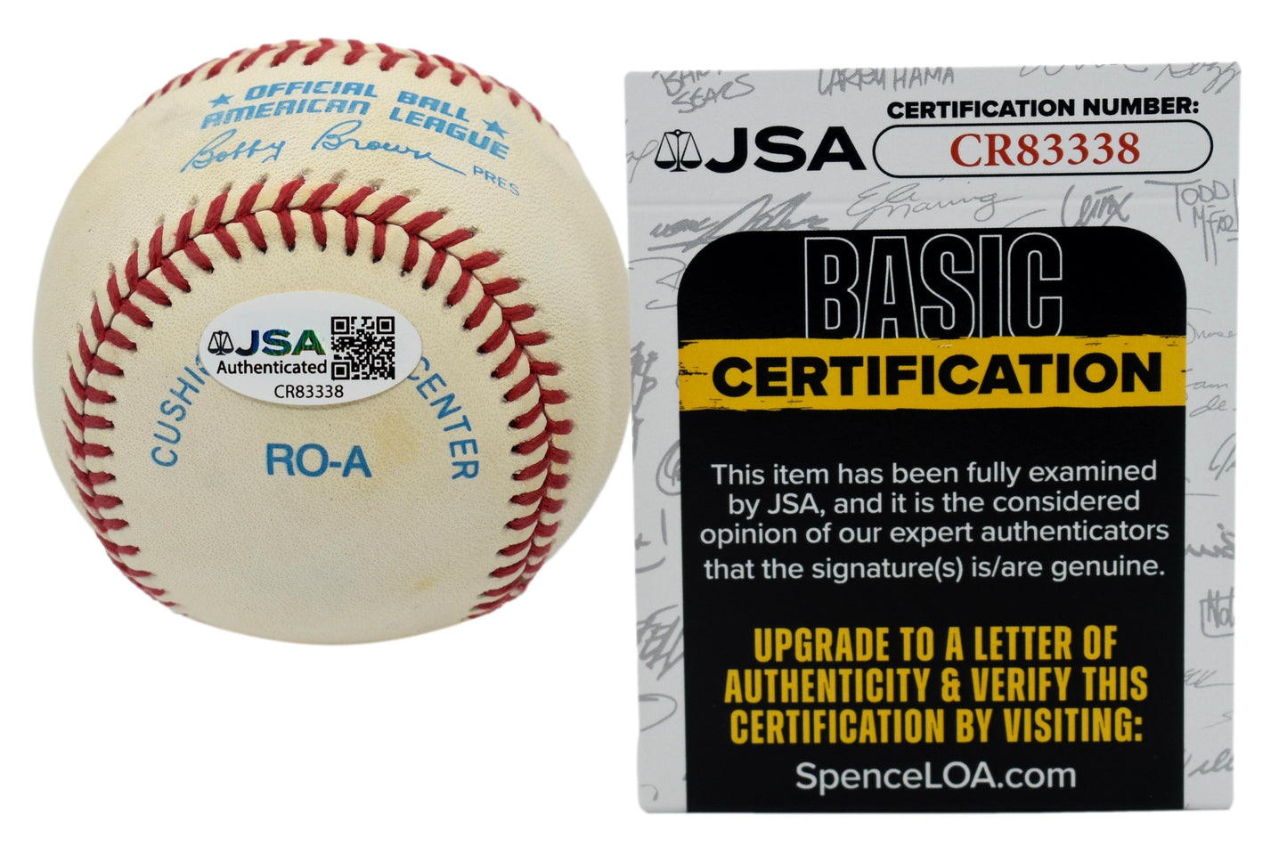 Mel Allen Autographed/Signed Rawlings OAL Baseball Yankees JSA 211831