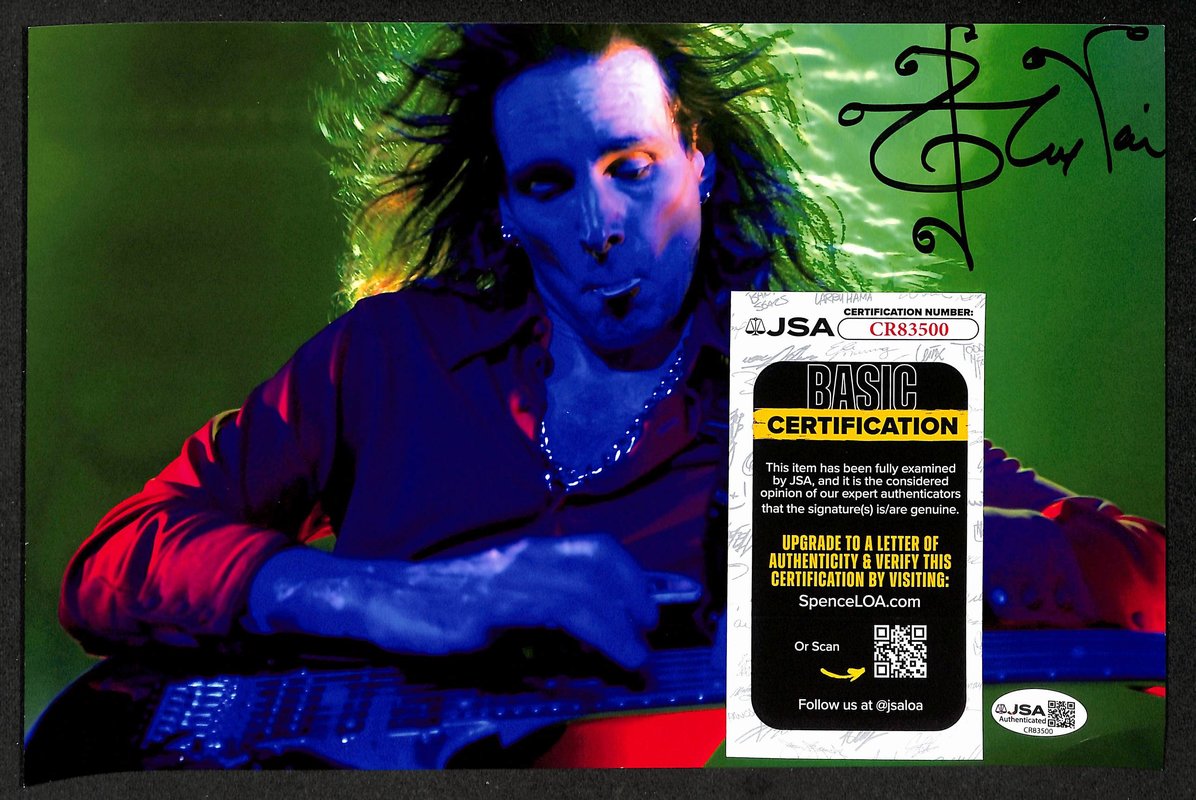 Steve Vai Autographed/Signed 8x10 Photo Whitesnake JSA BA210404