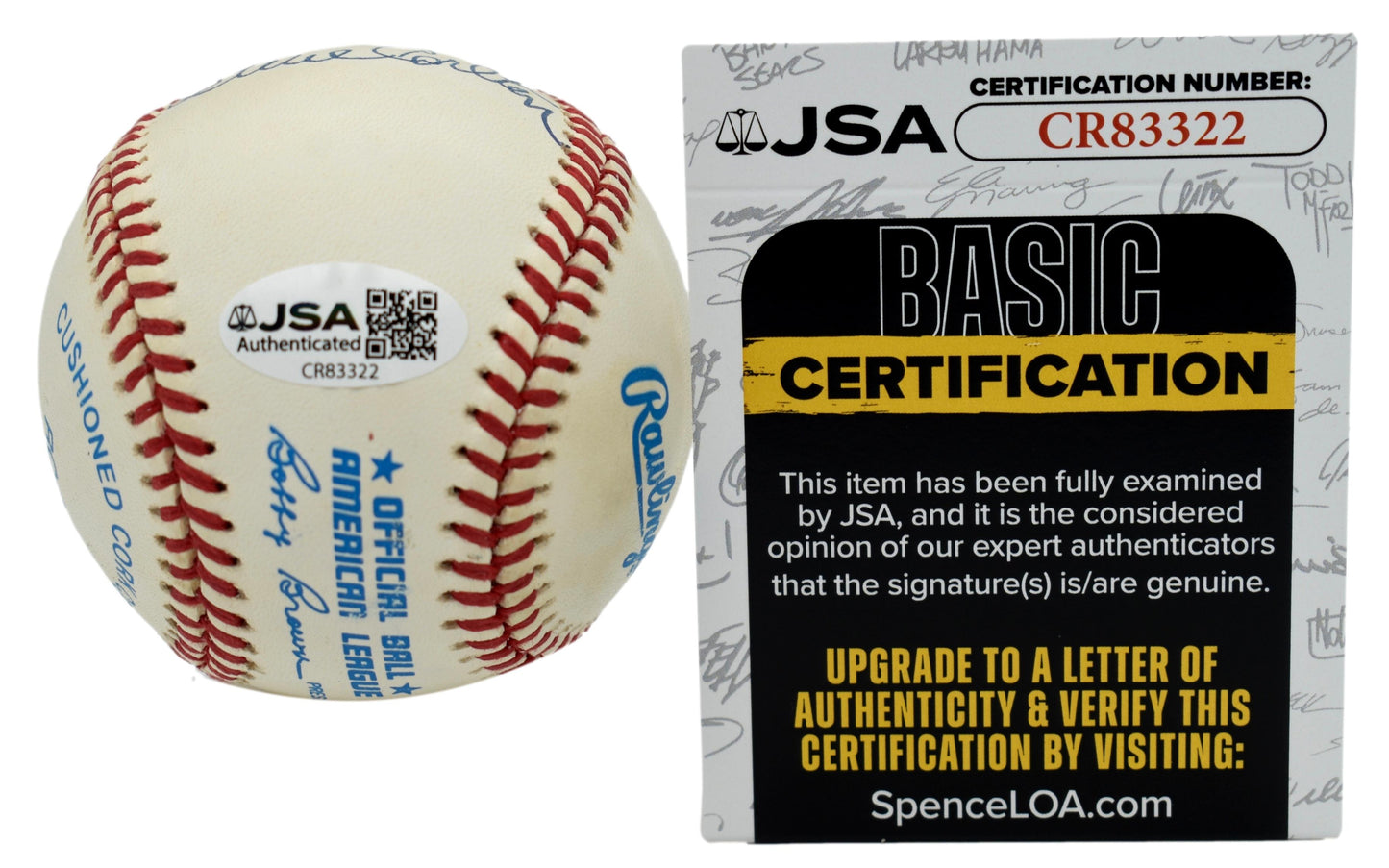 Ryan Seaver & Carlton HOF Autographed/Signed Rawlings OAL Baseball JSA 211872