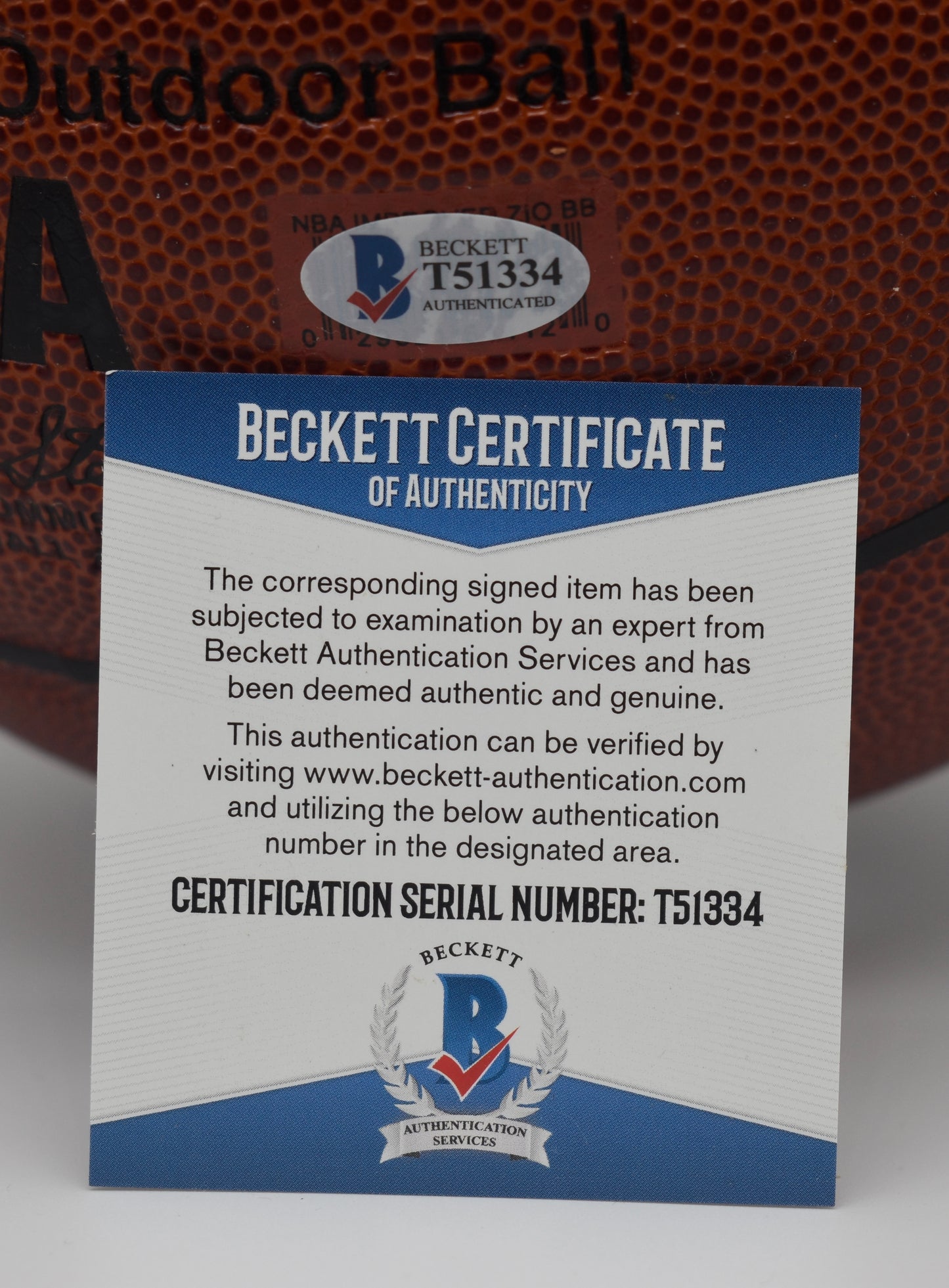 Kevin Durant Signed Full Size Spalding Basketball Rockets Beckett 211906