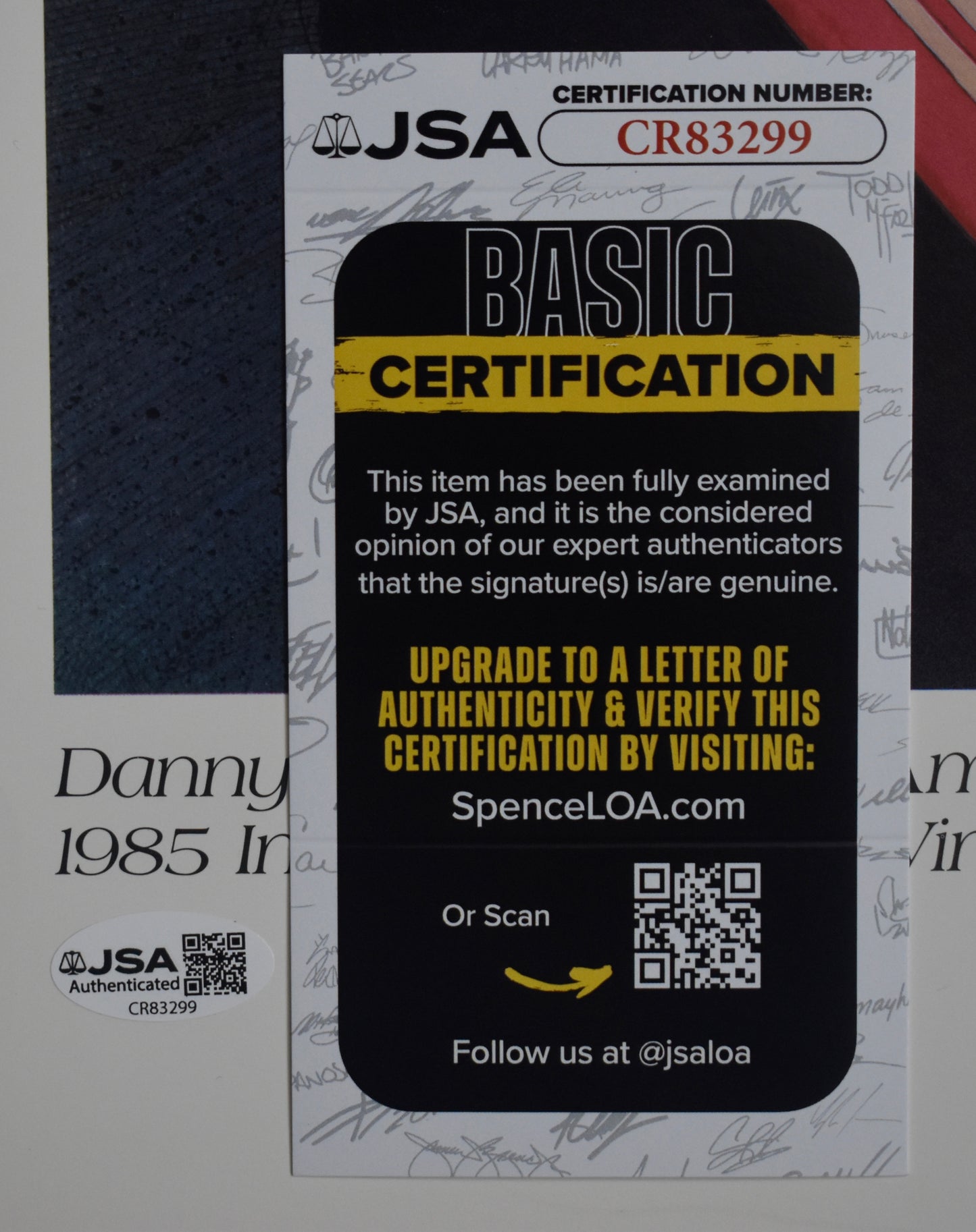 Danny Sullivan Autographed/Signed 21.5x27 Art Print Poster 143/500 JSA 211946