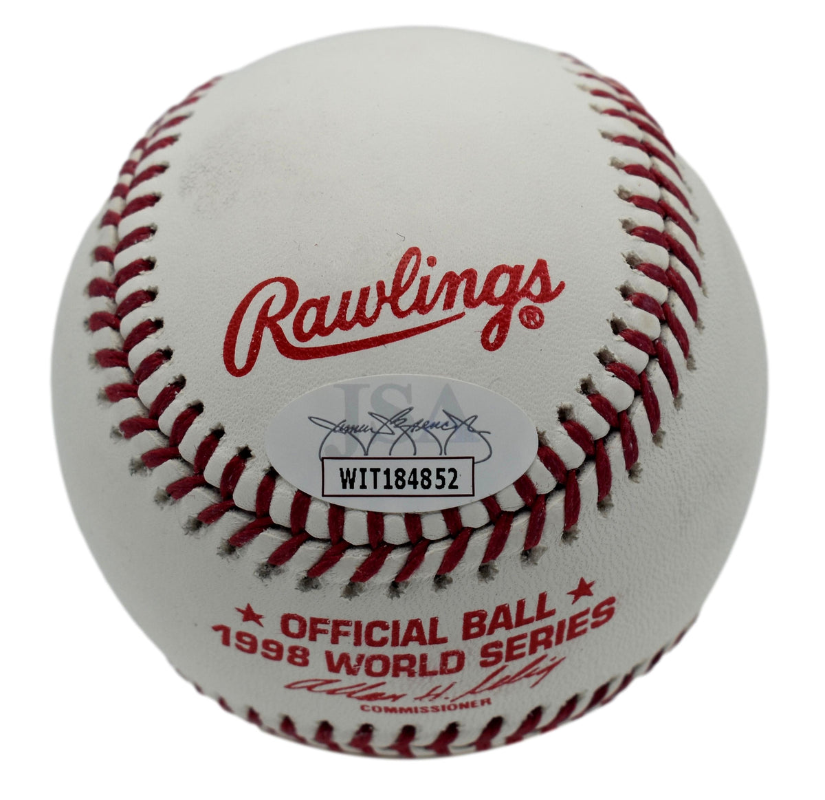 Jorge Posada Signed/Inscribed 1998 World Series Baseball Yankees JSA 211885