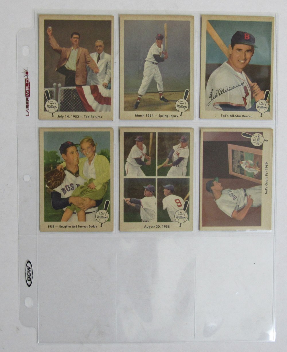 Lot of (15) Ted Williams 1959 Fleer Baseball Cards 212524