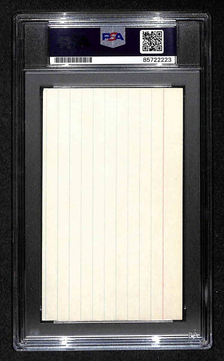 Mel Allen HOF Signed/Autographed 3x5 Index Card PSA/DNA BA204173