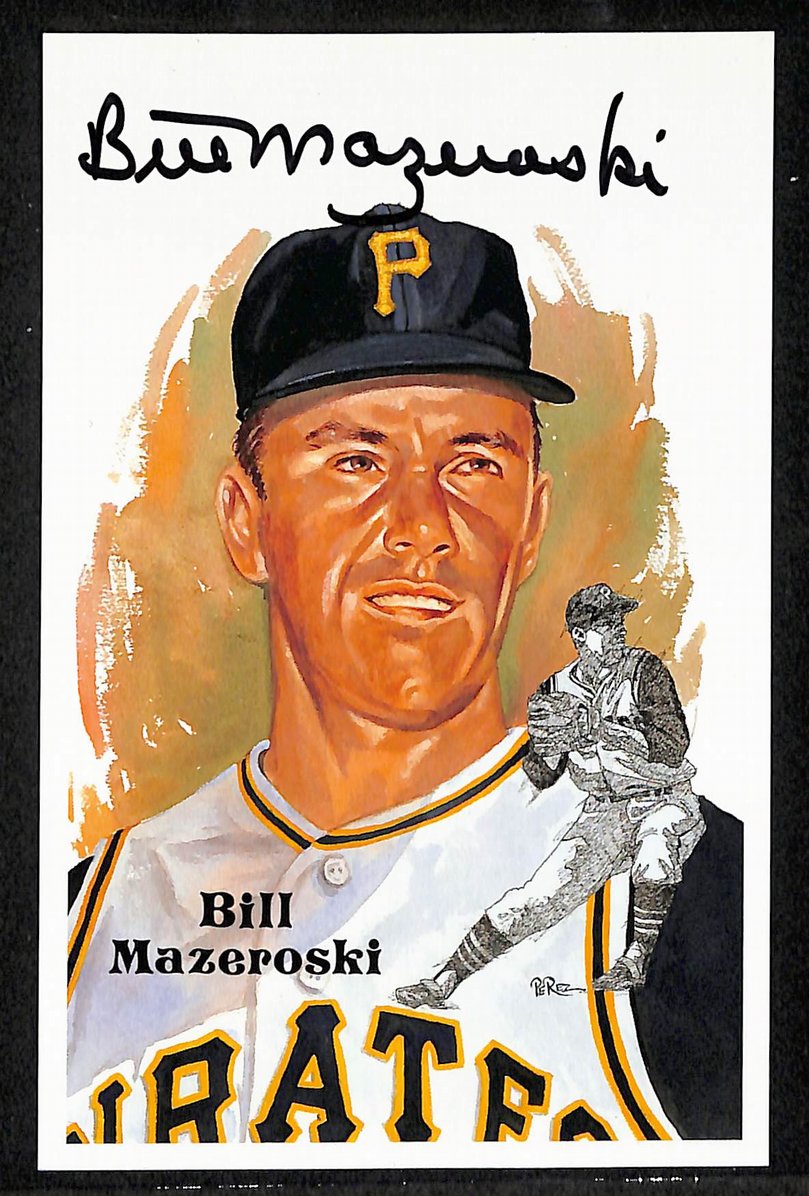 Bill Mazeroski Signed/Autographed Pirates HOF Perez Steele Postcard 212369
