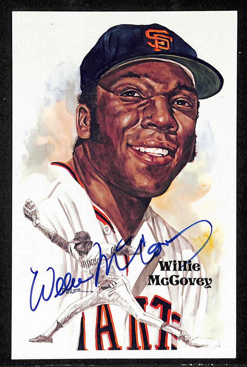 Willie McCovey Signed/Autographed Giants HOF Perez Steele Postcard 212370